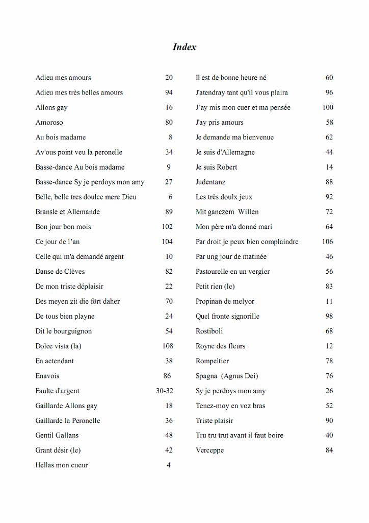 vol_38_index.jpg - Volume 38 : Musique du XVème siècle pour luth solo et ensemble