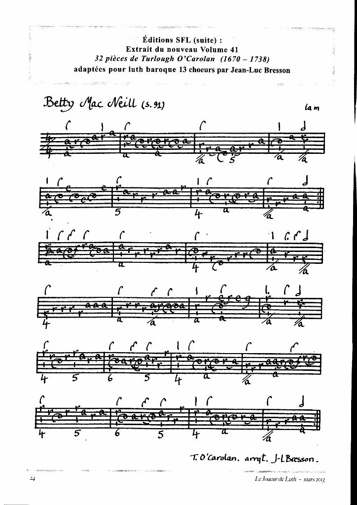 vol_41_extrait.jpg - Volume 41 : 30 pièces de Turlough O'Carolan (1670-1738)