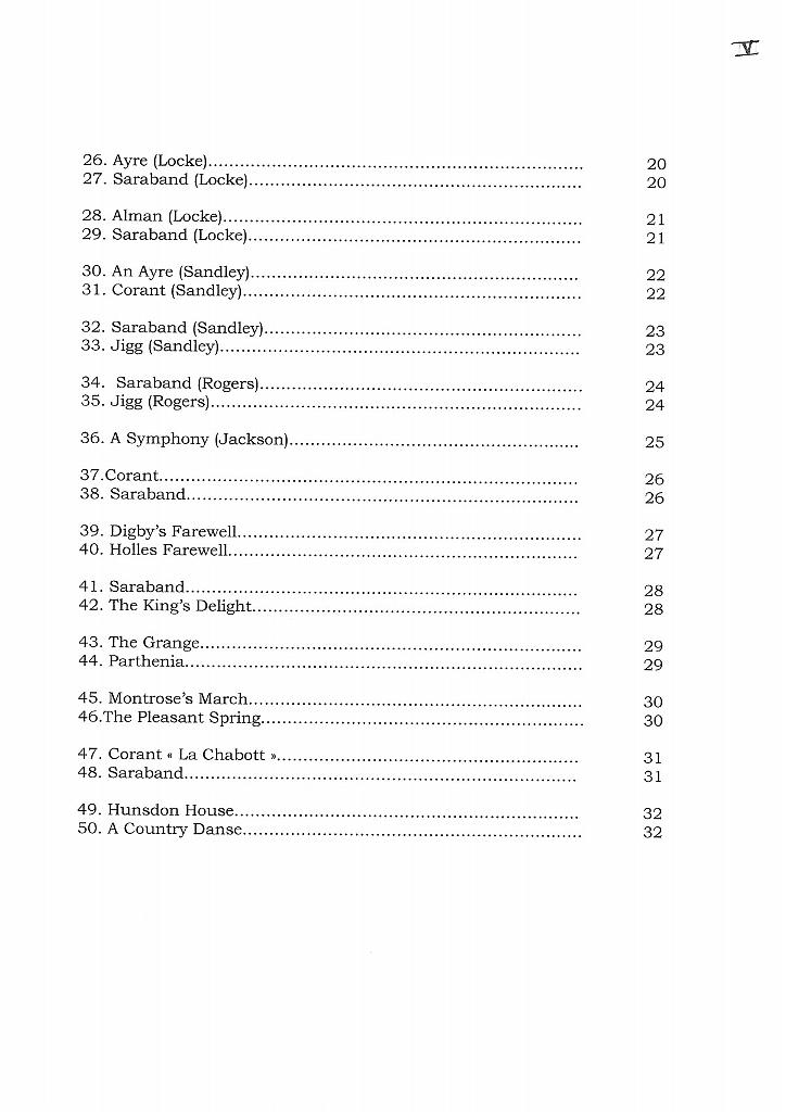 vol_57_sommaire_2.jpg - Volume 57 : 50 Pièces anglaises éditées par John Playford en 1663Adaptées pour luth baroque 11 chœurs par Jean-Luc Bresson