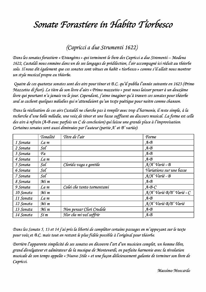 vol_65_intro.jpg - Volume 65 - Bellerefonte Castaldi : 14 Sonate Tiorbesche et autres pièces pour théorbe, transcrites en tablature française